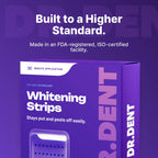 DRDENT Purple Oral Teeth Whitening Strips - 7/21 Sessions - Gentle Non-Sensitive, Peroxide-Free, Radiant Teeth Whitening Solution